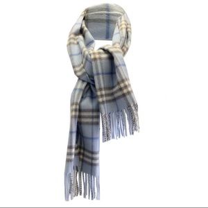 BURBERRY LONDON Light Blue Cashmere scarf